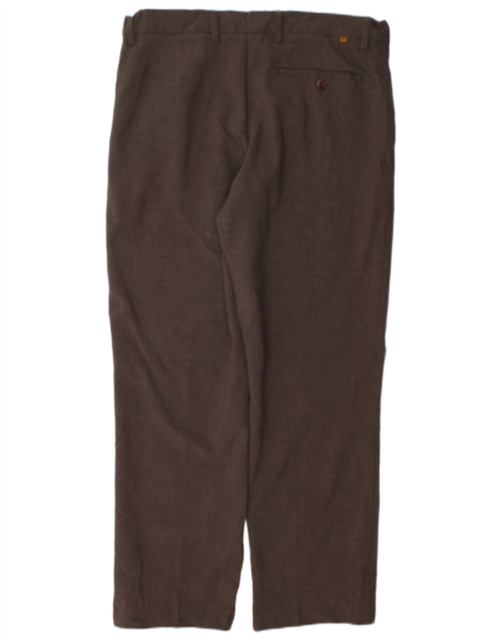 Farah Pantaloni Chino Drepți Bărbați L34 L29 Maro Poliester
