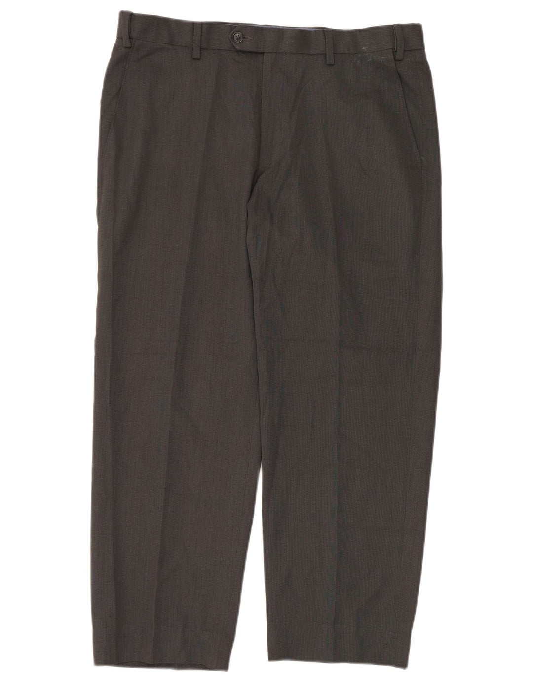 Pantaloni de costum pentru bărbați Marks & Spencer, cu ajustare normală, L36 L26, poliester gri