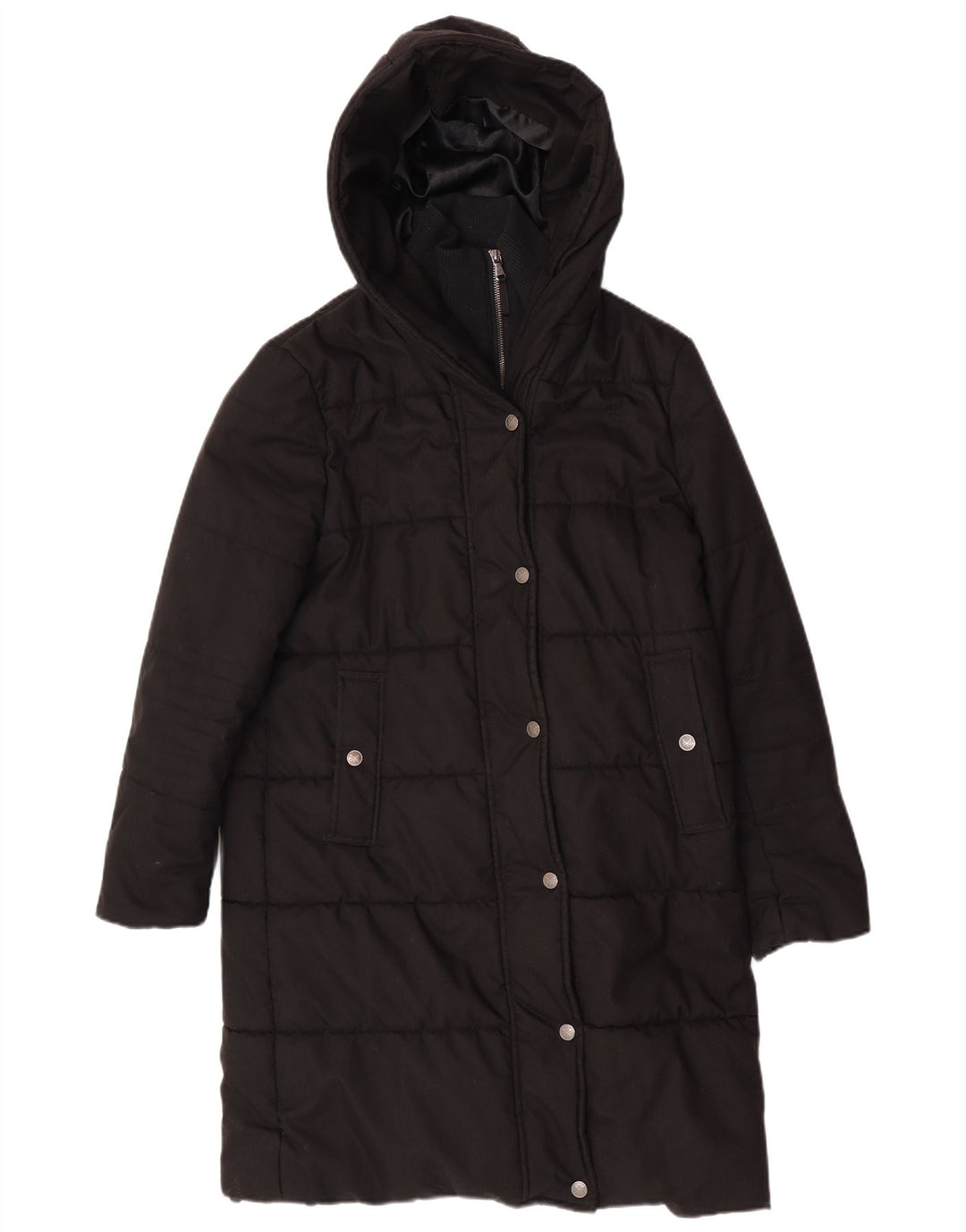 Crew Clothing Jachetă căptușită pentru femei cu glugă, cu formă regulată, UK 14 Medium Black