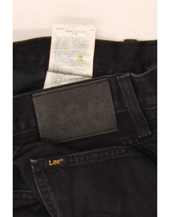 Pantaloni scurți din denim pentru bărbați Lee W30, bumbac mediu negru