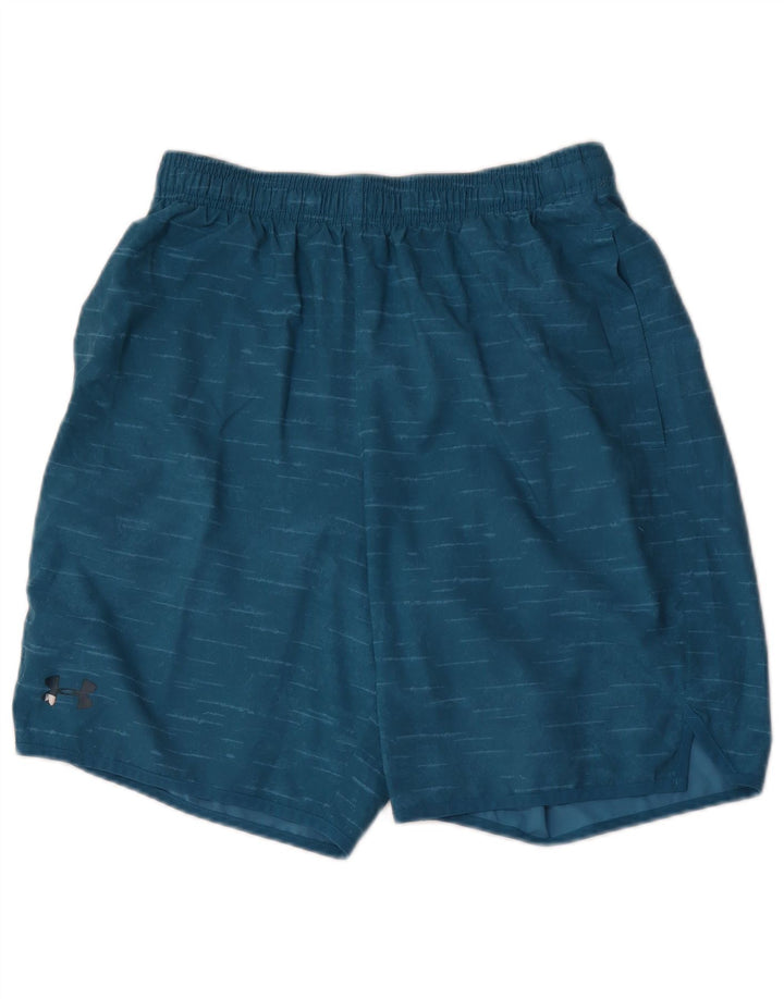 Pantaloni scurți sport pentru bărbați UNDER ARMOUR Heat Gear, poliester pătat albastru mediu