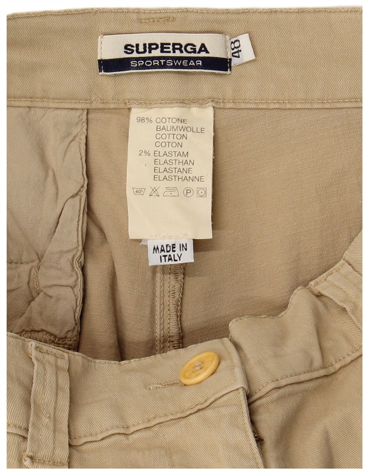 Pantaloni cargo drepți pentru bărbați Superga IT 48 Medium W30 L33 Bej Bumbac