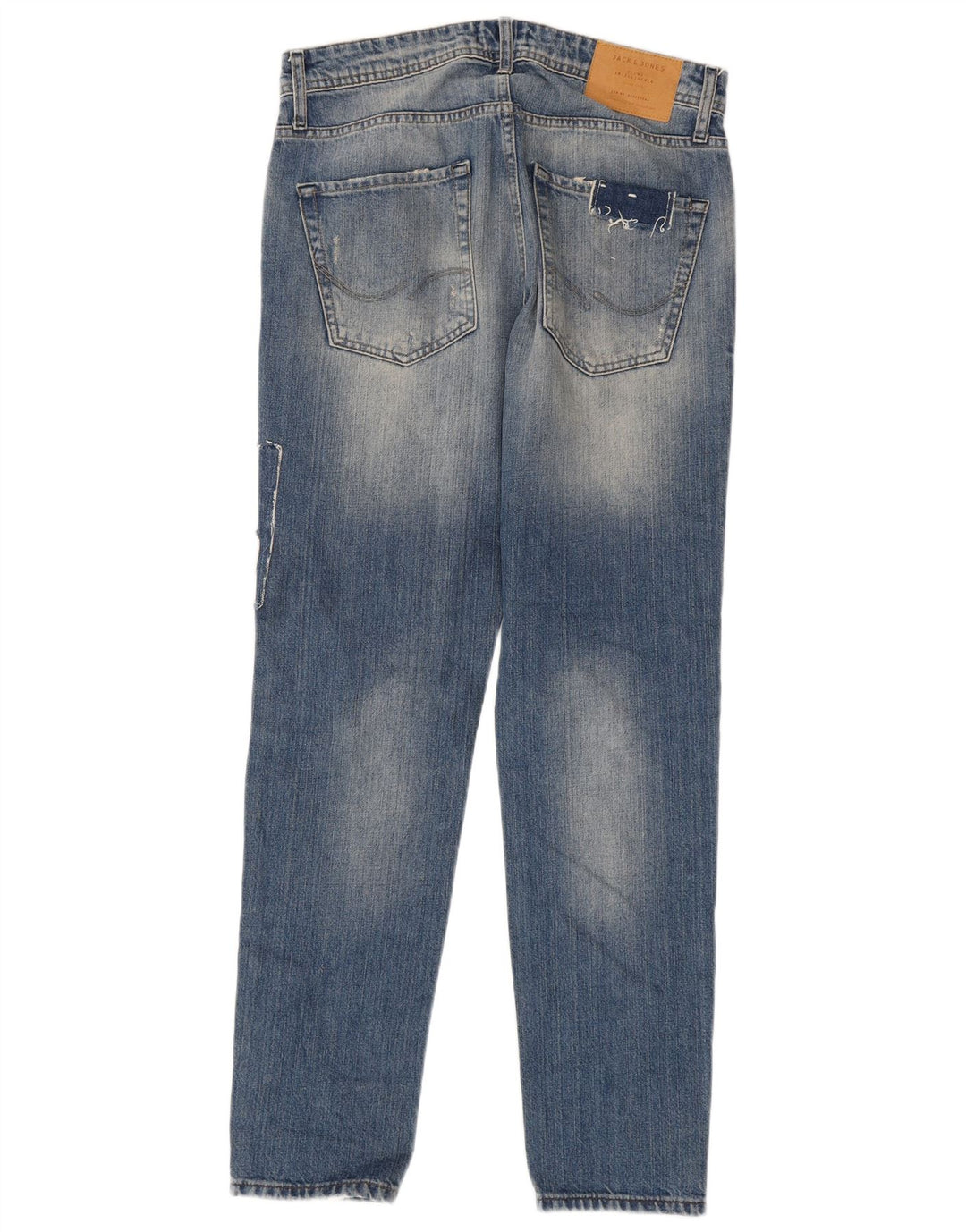 Jack & Jones Mike Comfort Fit blugi slim pentru bărbați W30 L32 Blue Patchwork