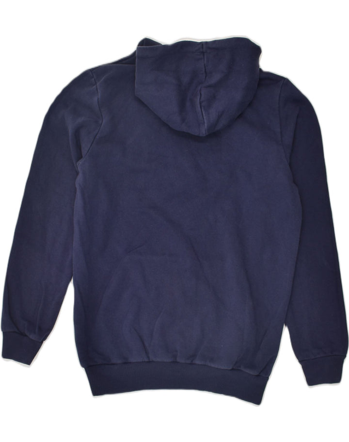 PUMA Mens Graphic Hoodie Jumper Small Navy Blue | Vintage Puma | Thrift | Second-Hand Puma | Used Clothing | Messina Hembry 