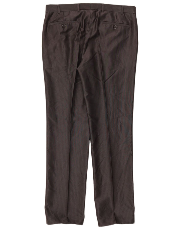 Pantaloni de costum pentru bărbați Angelo Litrico IT 48 Medium W34 L30 Gri Pinstripe