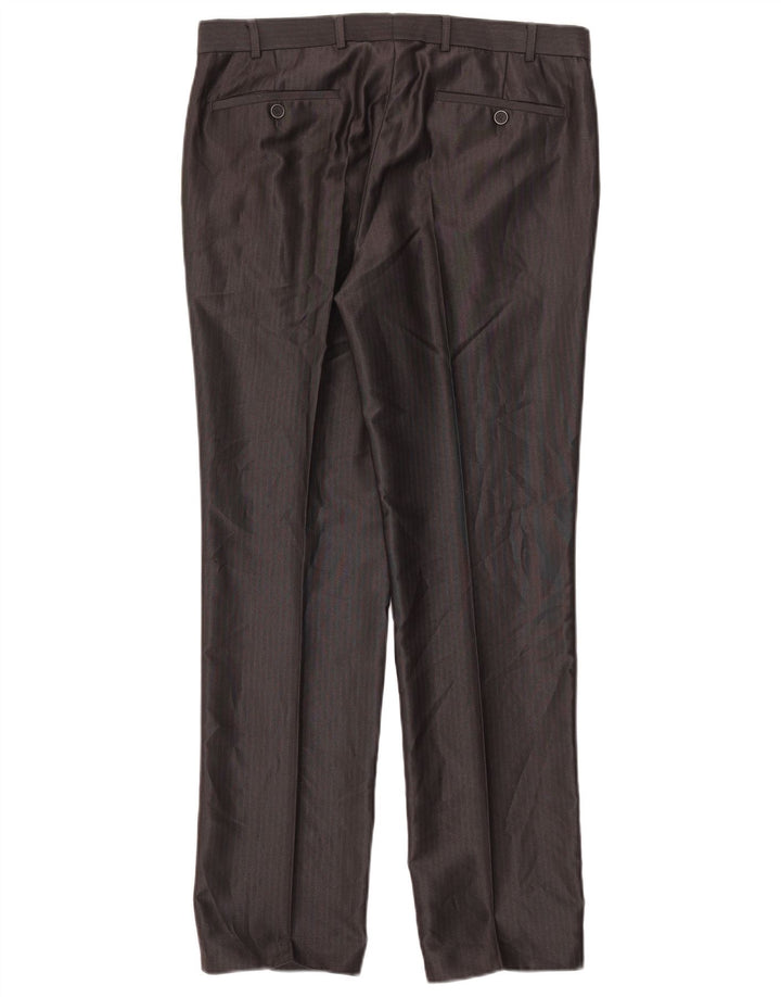 Pantaloni de costum pentru bărbați Angelo Litrico IT 48 Medium W34 L30 Gri Pinstripe