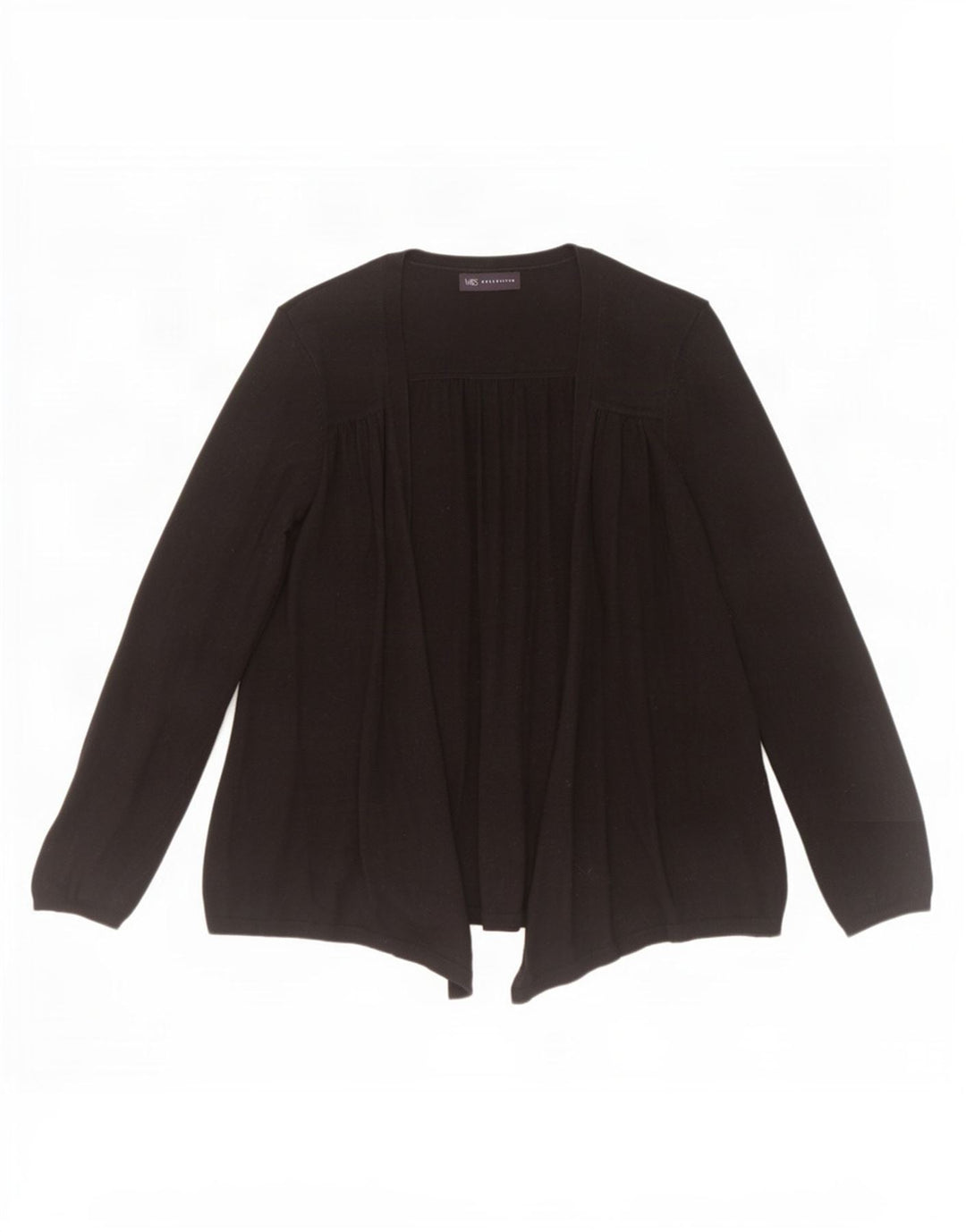 Pulover cardigan deschis pentru femei Marks & Spencer UK 12 Poliamidă neagră medie