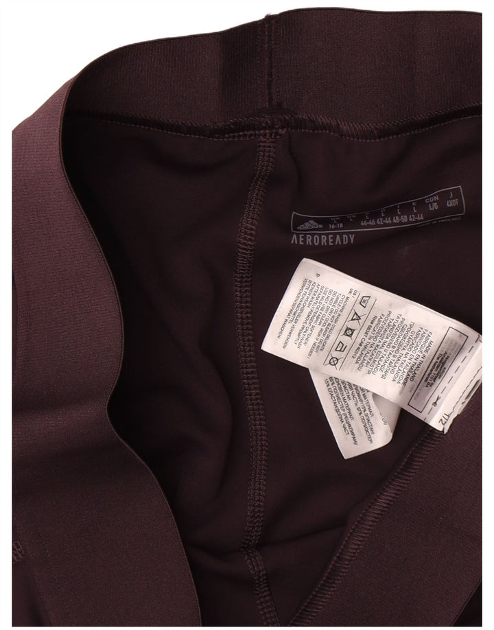 Leggings Aeroready pentru femei Adidas Marea Britanie 16/18 Poliester maro mare