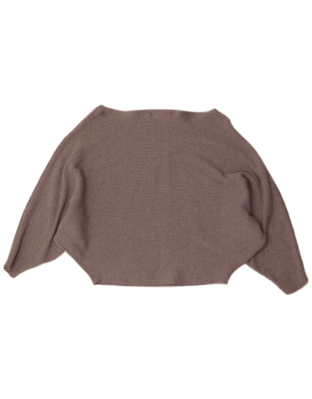 Pulover pentru femeie Zara cu liliac cu gât barcă UK 12, viscoză, gri mediu