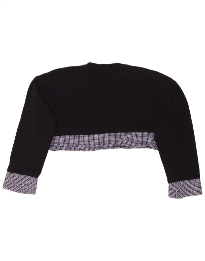 Pulover de hanorac oversized pentru femei Zara UK 10 mic, bleumarin, caroserie