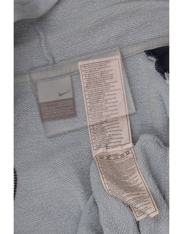 Pulover Nike pentru băieți Graphic Zip Hoodie 13-14 ani XL Albastru Bumbac color bloc