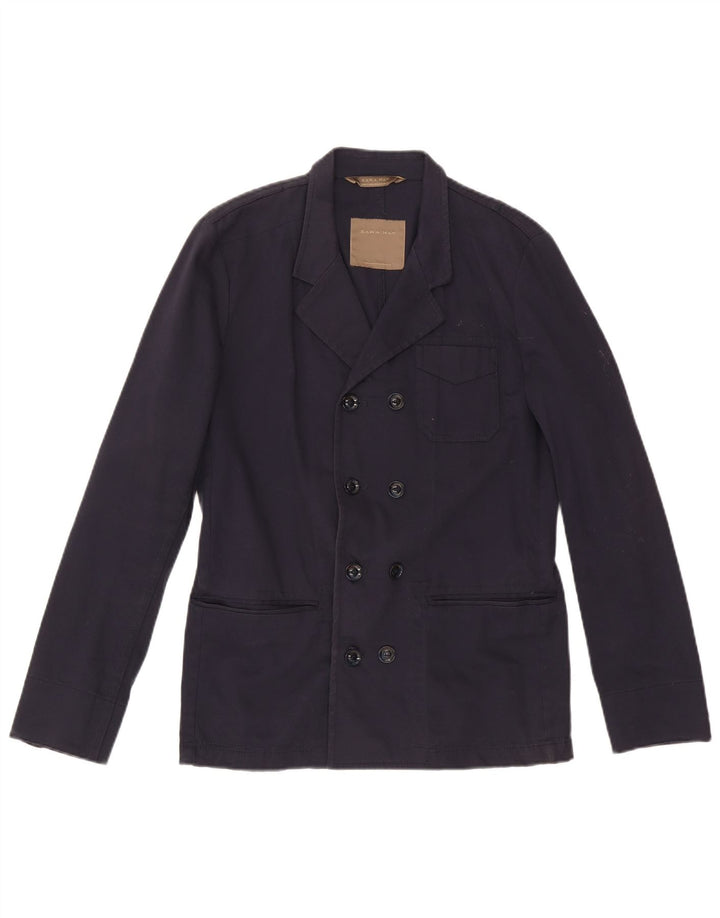 Jachetă Blazer pentru bărbați Zara Marea Britanie 38, mediu, bleumarin, bumbac
