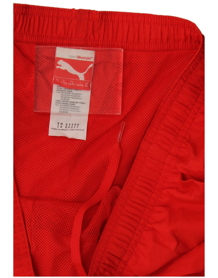Pantaloni scurți sport grafic Puma pentru bărbați XL poliester roșu
