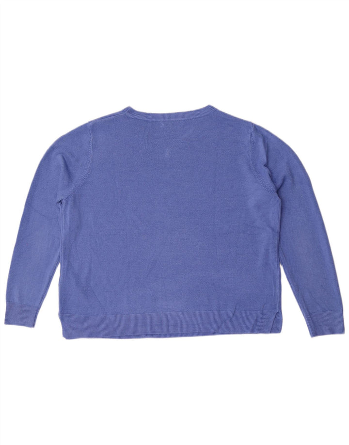 Pulover pentru femei Marks & Spencer cu decolteu triplu UK 20 2XL Albastru