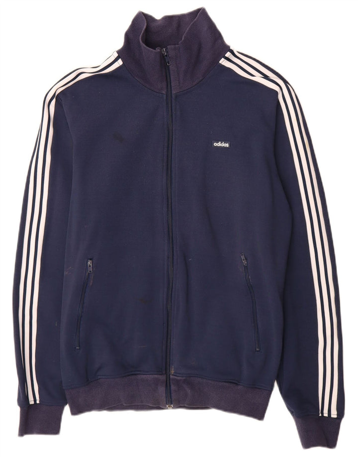 Jachetă de trening pentru bărbați Adidas, poliester, albastru, mediu