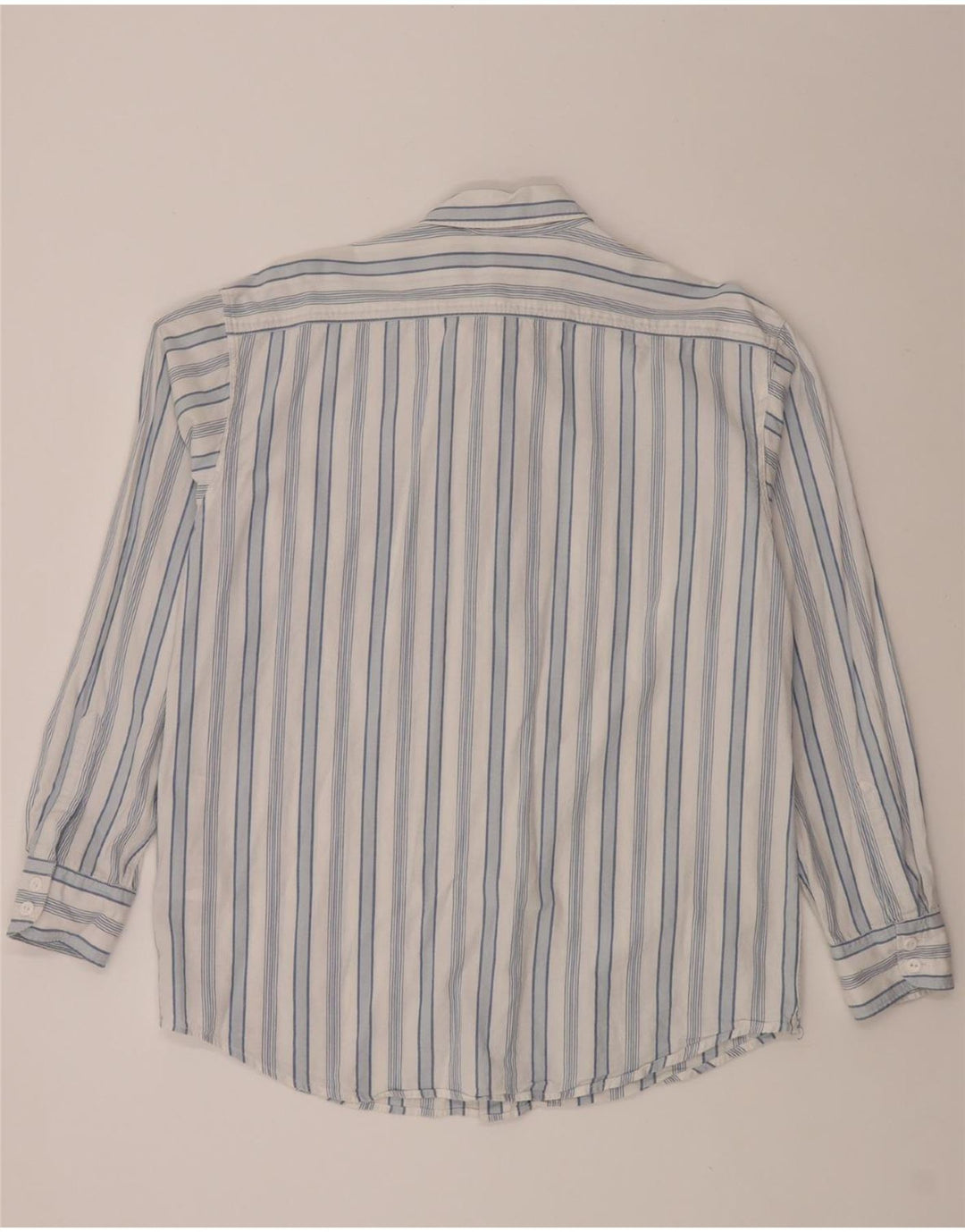 LEVI'S Mens Oversized Shirt Medium White Striped Cotton Vintage Levi's and Second-Hand Levi's from Messina Hembry 