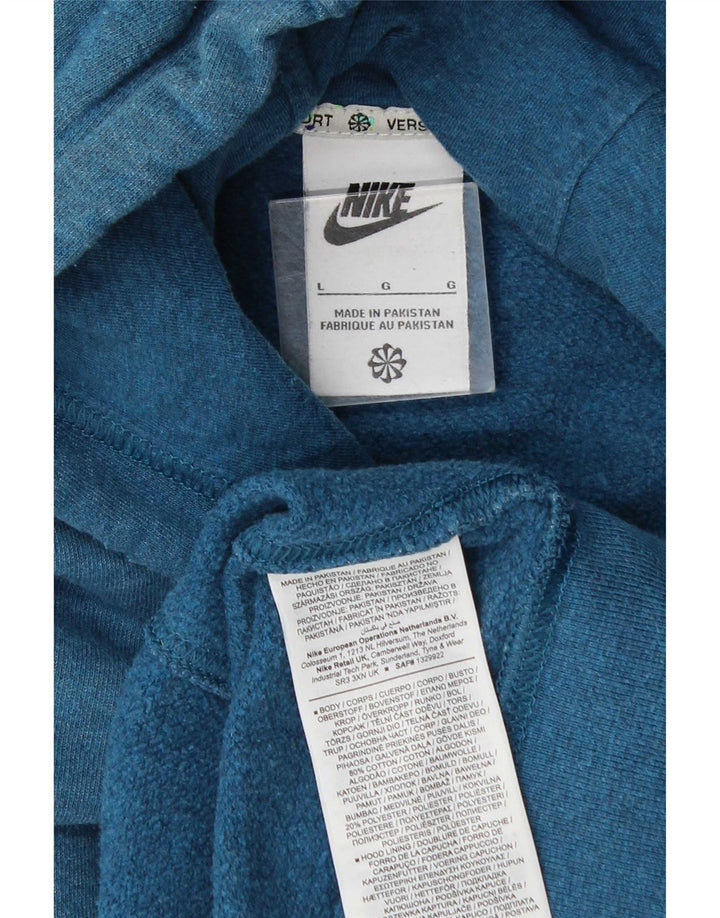 Pulover Nike pentru bărbați cu glugă, mare, albastru, bumbac