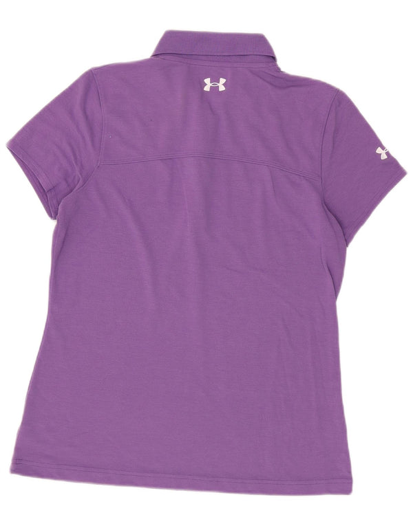 Tricou polo Under Armour pentru femei Heat Gear UK 16 Poliester violet mare