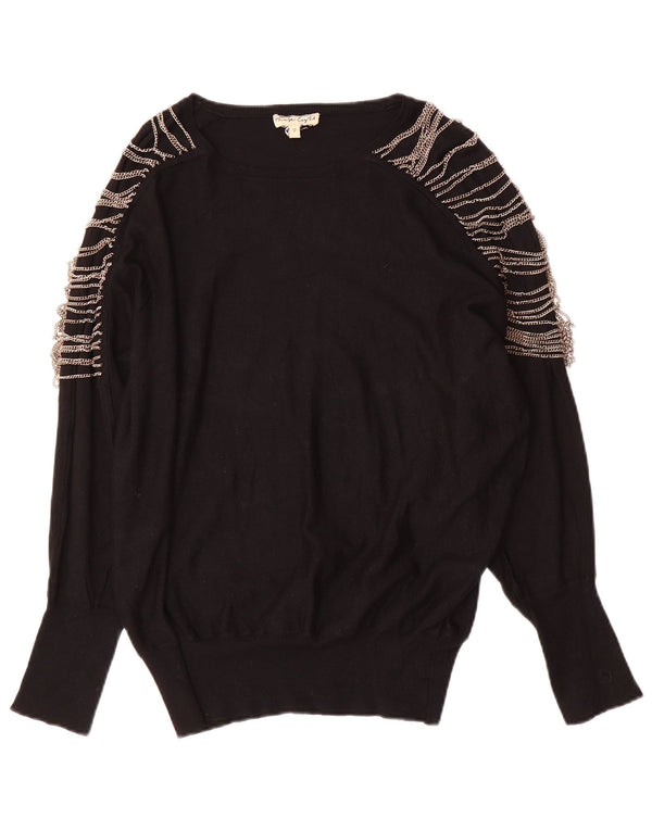 Phase Eight Pulover pentru femei cu gâtul cu barca UK 14 Medium Black Viscose