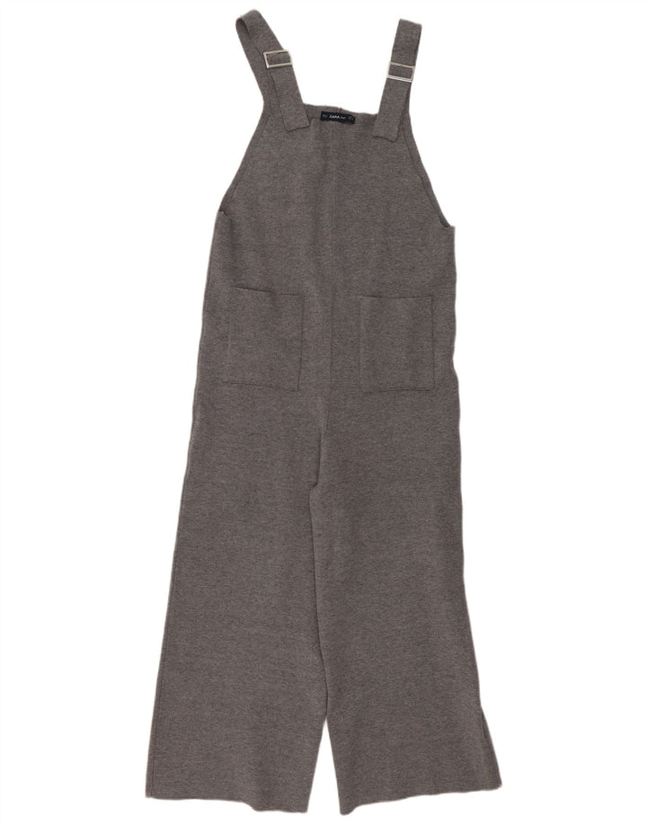 Salopetă din tricot pentru femei Zara UK 12 Medium Gri Viscose