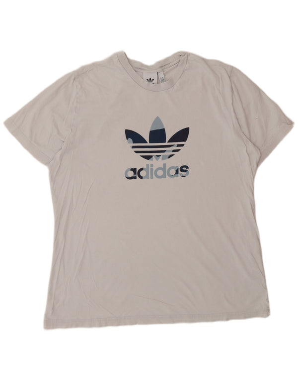 Tricou grafic pentru bărbați ADIDAS Top XL Bumbac alb