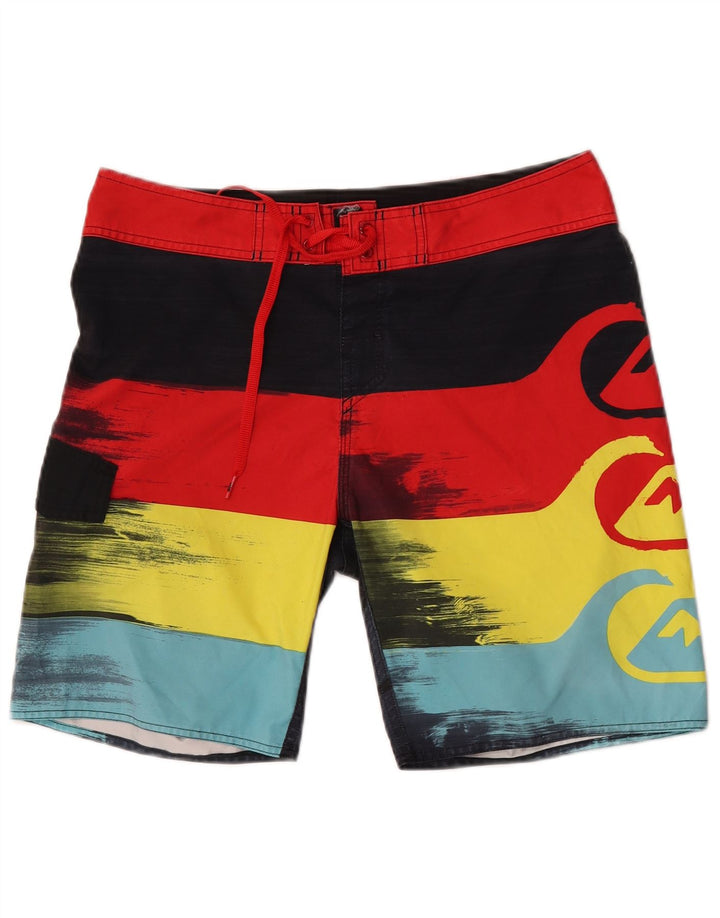Pantaloni scurți de înot grafic Quiksilver pentru bărbați, medii, multicolori, în dungi