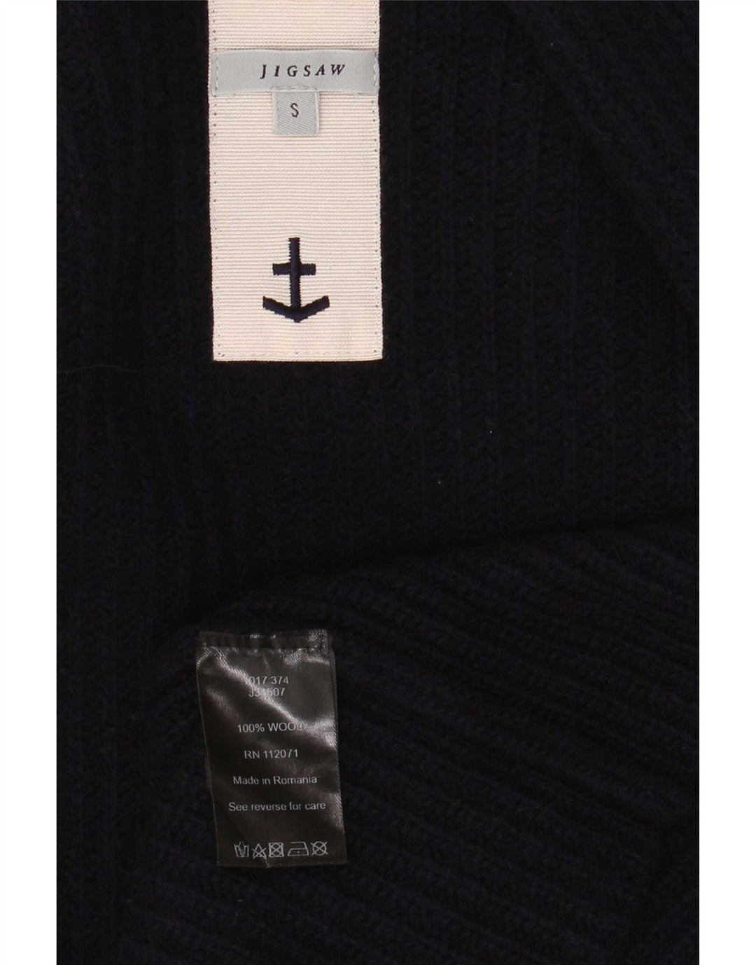 Pulover cardigan cu paragate supradimensionat pentru femei Jigsaw UK 10 Mic bleumarin