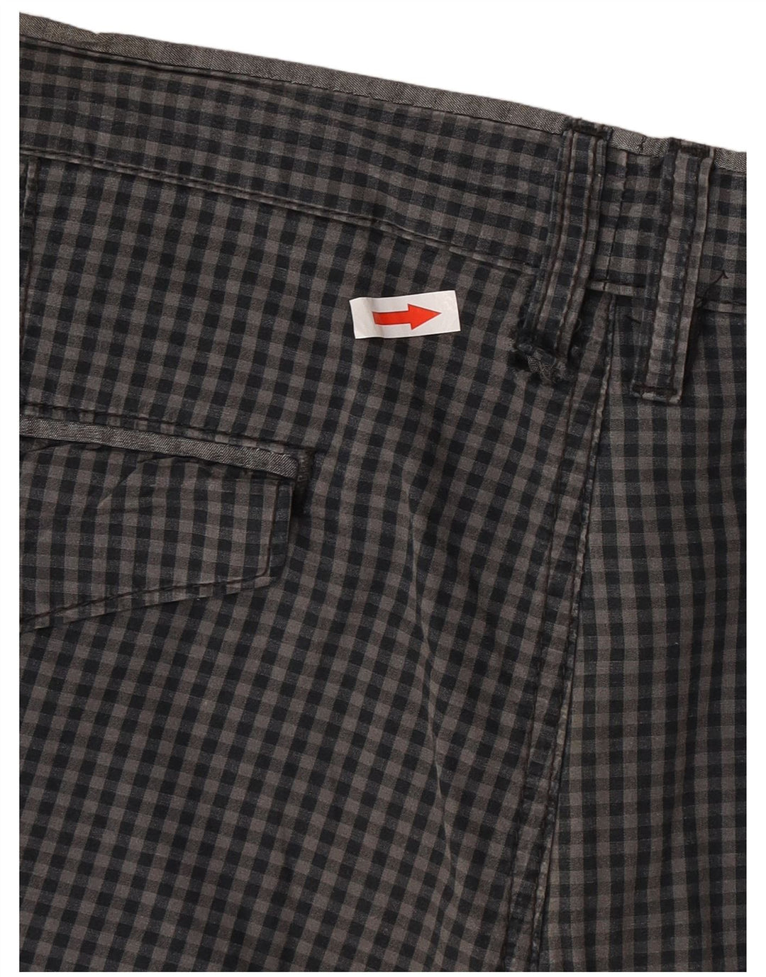 Pantaloni scurți chino Vans pentru bărbați W36, mare, gri, bumbac vichy