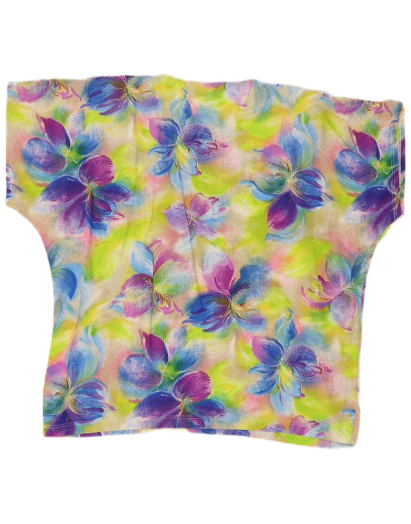 Bluză Vintage pentru femei UK 18 XL Multicolor Floral