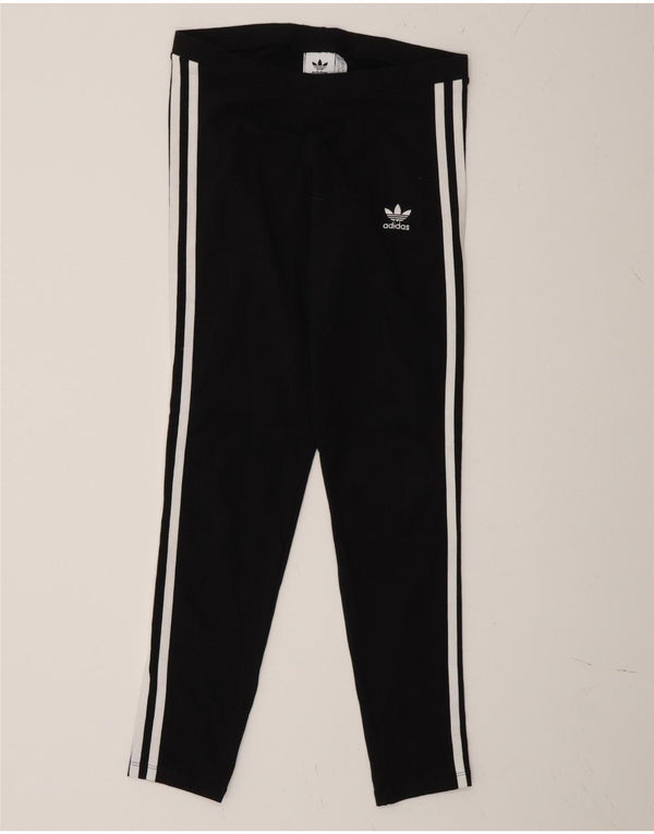 Leggings pentru femei Adidas UK 10 mic bumbac negru