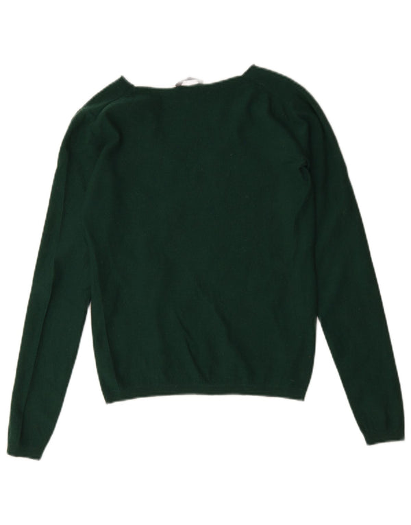 Max & Co. Pulover cu decolteu în V pentru femei UK 10 Small Green