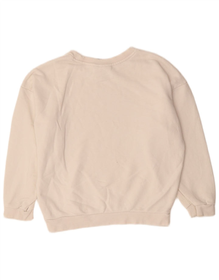Pulover Adidas Oversized Crop Graphic pentru femei UK 8 Small White