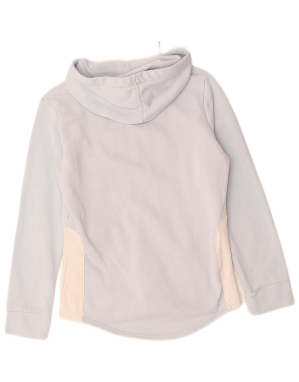 Pulover Puma pentru femei, cu fermoar, UK 10, mic, albastru, bumbac color bloc