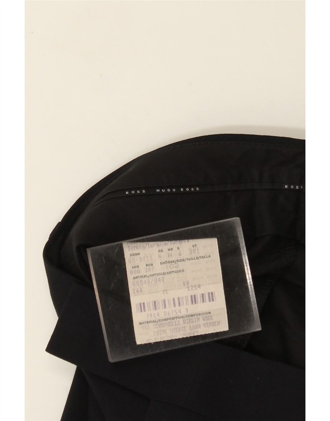 Pantaloni de costum drepți pentru femei HUGO BOSS L34 L31 Lână virgină bleumarin