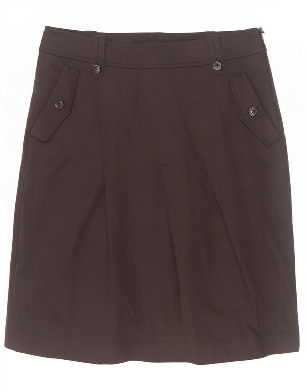 Fusta dreaptă pentru femei Marella UK 10 Small W30 Bumbac negru