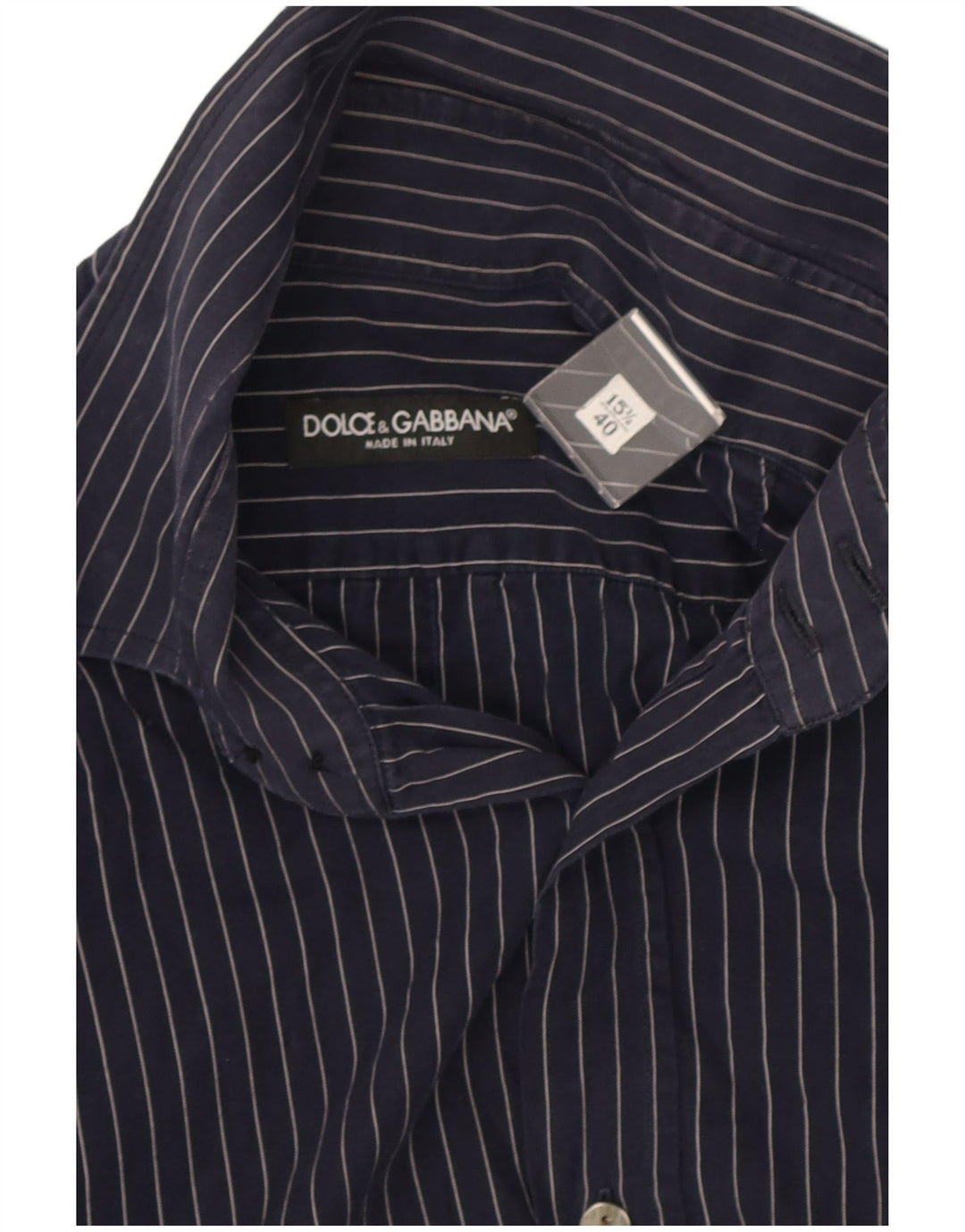 Cămașă pentru bărbați Dolce & Gabbana Mărimea 40 15 3/4 Mediu bleumarin cu dungi
