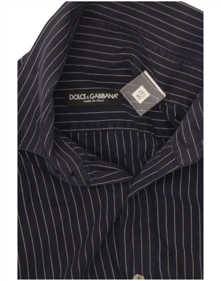 Cămașă pentru bărbați Dolce & Gabbana Mărimea 40 15 3/4 Mediu bleumarin cu dungi
