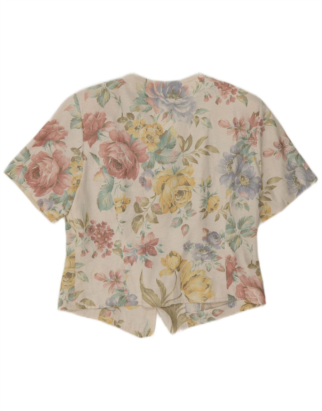 Bluză cămașă vintage pentru femei UK 12 Medium Multicolor Floral