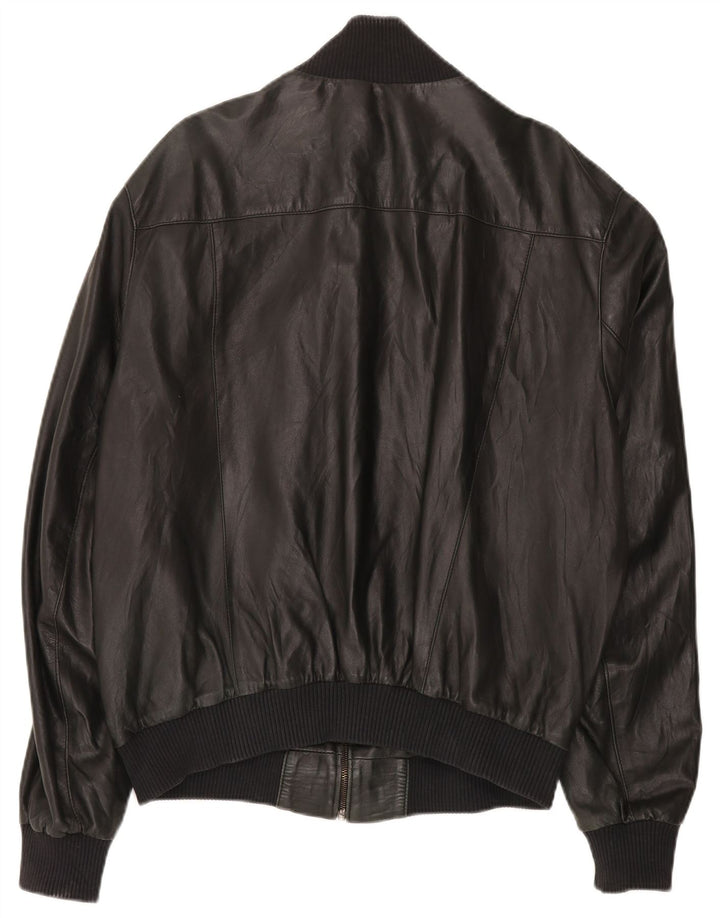 Jachetă de piele pentru bărbați John and Son's UK 38 Medium Black Leather