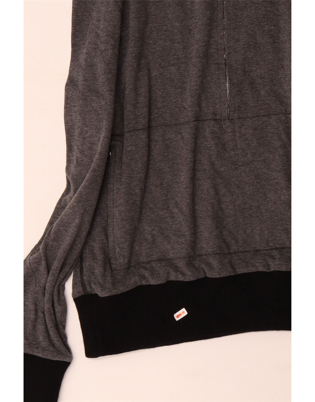 FRANCO ZICHE Hanorac pentru bărbați, cu fermoar, cu gât, mare, gri, bloc de culoare