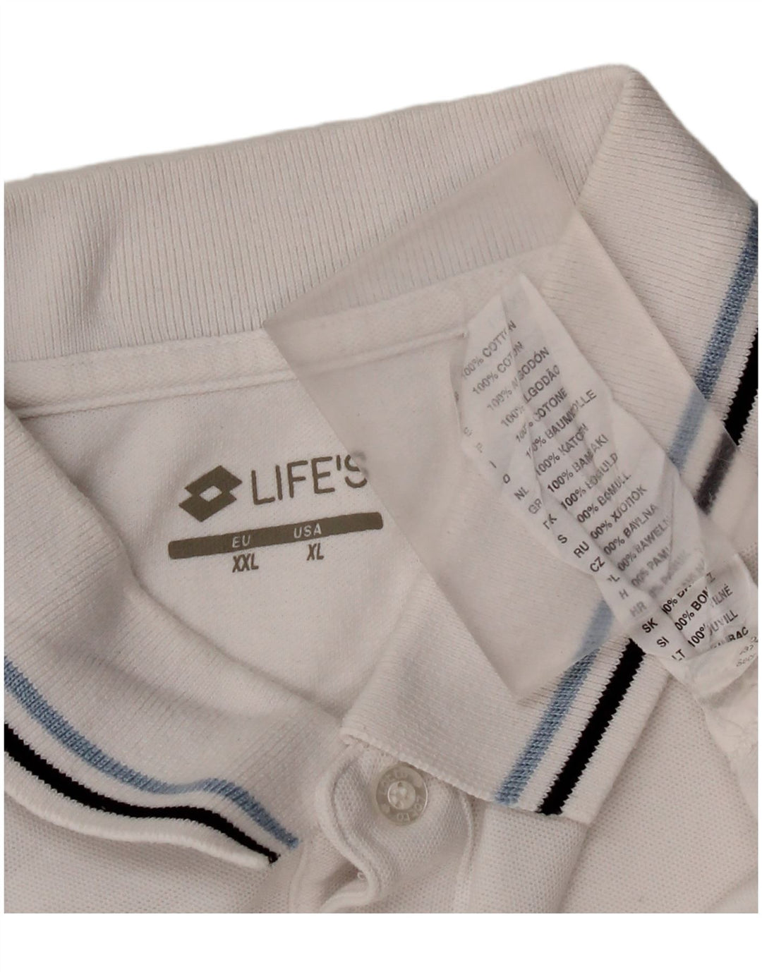 Tricou polo pentru bărbați Lotto XL Bumbac alb