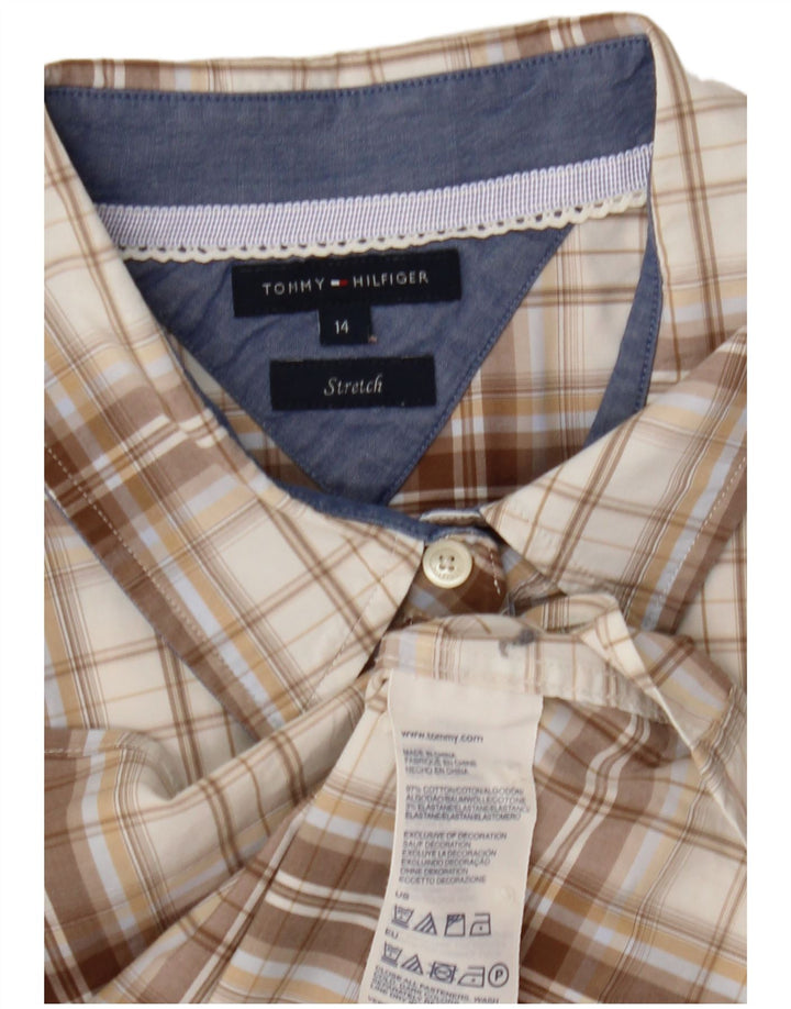 Cămașă Tommy Hilfiger pentru femei UK 14 Medium Beige Check Bumbac