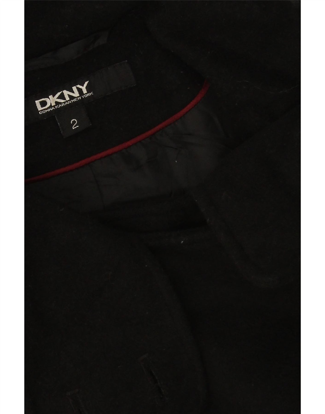 Pardesiu supradimensionat pentru femei Dkny US 2 XS Lână neagră