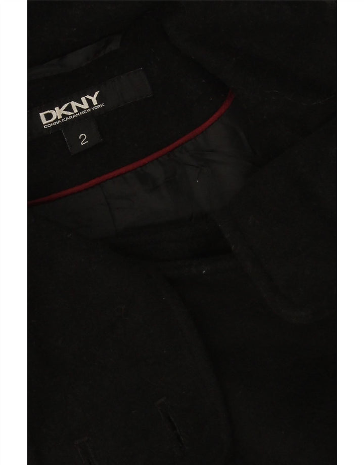 Pardesiu supradimensionat pentru femei Dkny US 2 XS Lână neagră