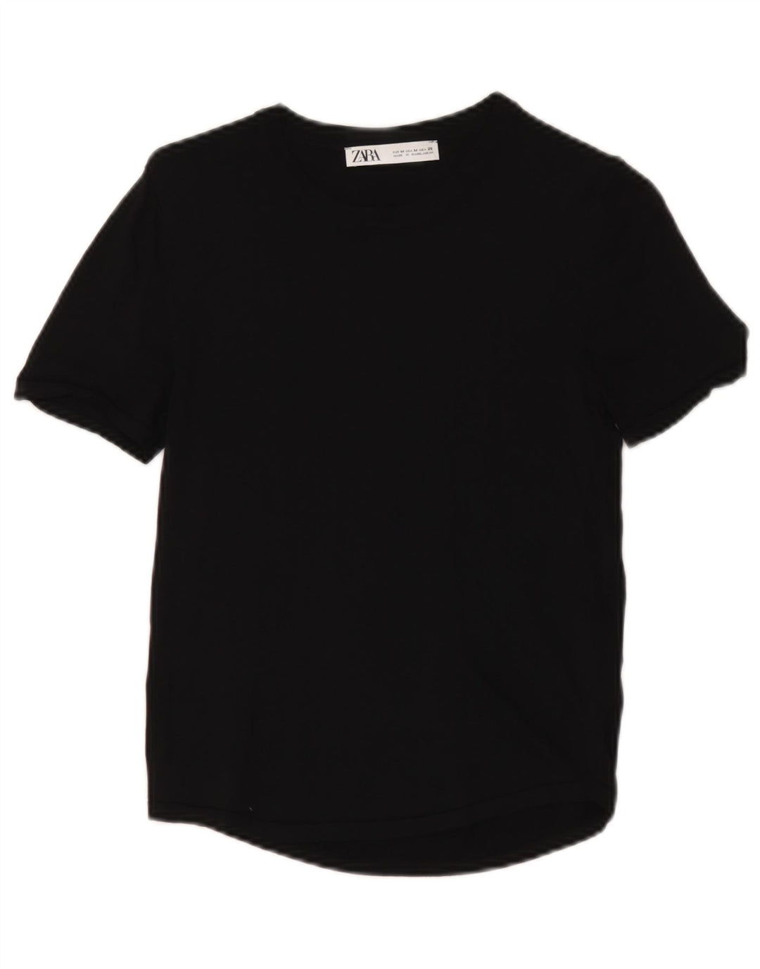 Tricou pentru femei Zara UK 12 Medium Black Viscose