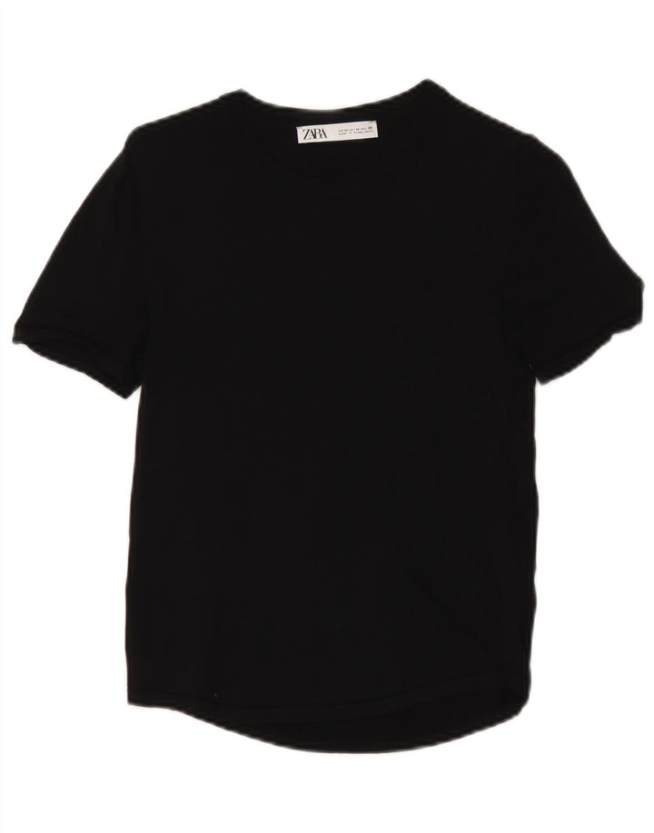 Tricou pentru femei Zara UK 12 Medium Black Viscose