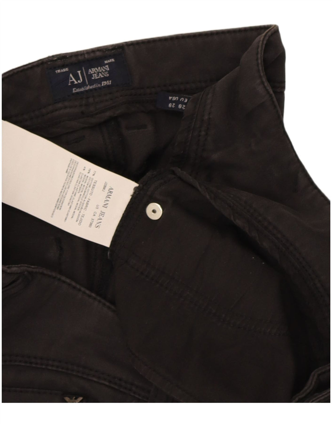 Jeans Slim pentru Femei Armani W28 L28 Negru Bumbac