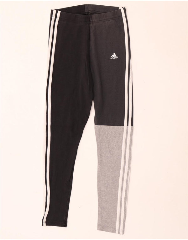 Leggings pentru femei Adidas UK 8/10 Small Black Colorblock