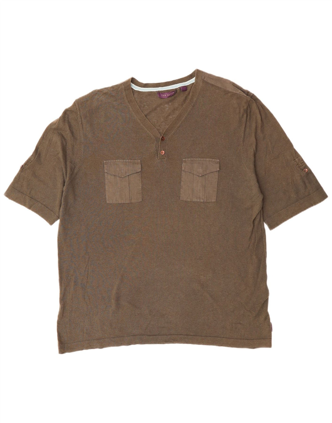 TED BAKER Tricou pentru bărbați Mărimea 6 2XL Bumbac kaki