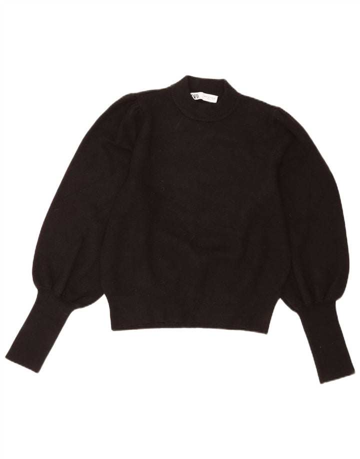 Pulover pentru femei cu gât țestoasă Zara UK 12 Medium Negru